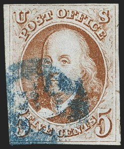 Sale 1166, Lot 567, 5c 1847 Issue (Scott 1)