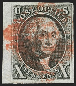 Sale 1166, Lot 571, 10c 1847 Issue (Scott 2)