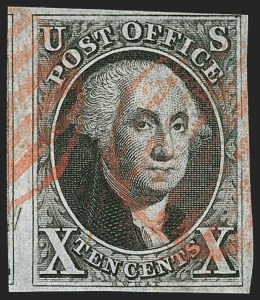 Sale 1166, Lot 578, 10c 1847 Issue (Scott 2)