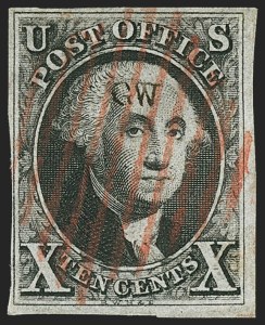 Sale 1166, Lot 580, 10c 1847 Issue (Scott 2)