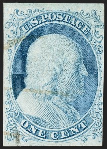 Sale 1166, Lot 587, 1c-3c 1851-56 Issue (Scott 5A-11A)