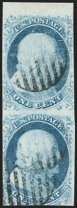 Sale 1166, Lot 588, 1c-3c 1851-56 Issue (Scott 5A-11A)