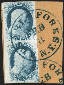 Sale 1166, Lot 598, 1c-3c 1851-56 Issue (Scott 5A-11A)