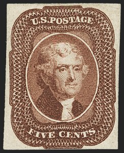 Sale 1166, Lot 602, 5c-12c 1851-56 Issue (Scott 12-17)