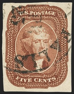 Sale 1166, Lot 605, 5c-12c 1851-56 Issue (Scott 12-17)