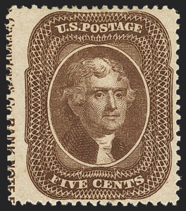 Sale 1166, Lot 644, 1857-60 Issue (Scott 18-39)