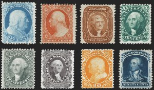 Sale 1166, Lot 652, 1875 Reprint of 1857-60 Issue (Scott 40-47)