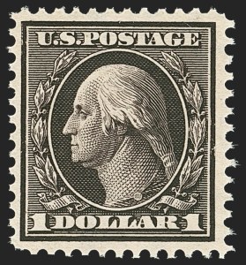 Sale 1166, Lot 944, 1908-10 Washington-Franklin Issues (Scott 331-356), $1.00 Violet Brown (342) Sale 1166, Lot 944, 1908-10 Washington-Franklin Issues (Scott 331-356)