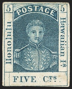Sale 1172, Lot 1012, 1853-89 Kamehameha III Issues (Scott 5-7)