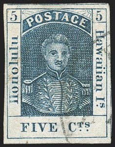 Sale 1172, Lot 1013, 1853-89 Kamehameha III Issues (Scott 5-7)
