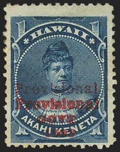 Sale 1172, Lot 1237, 1893 Provisional Government Issue (Scott 53-58)