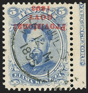 Sale 1172, Lot 1270, 1893 Provisional Government Issue, cont. (Scott 59-64)