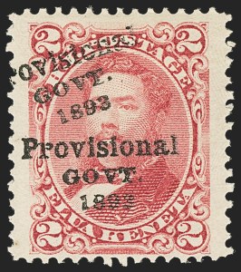 Sale 1172, Lot 1296, 1893 Provisional Government Issue, cont. (Scott 65-70)