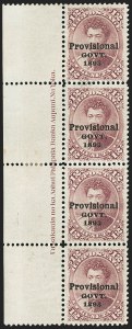 Sale 1172, Lot 1304, 1893 Provisional Government Issue, cont. (Scott 65-70)