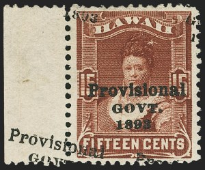 Sale 1172, Lot 1312, 1893 Provisional Government Issue, cont. (Scott 65-70)