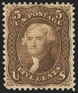 Sale 1172, Lot 534, 1861-68 Issues, 1875 Re-Issue (Scott 65-105)