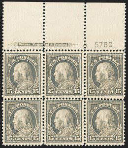 Sale 1172, Lot 708, 1912-14 Washington-Franklin Issue (Scott 405-423)