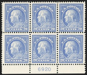 Sale 1172, Lot 710, 1912-14 Washington-Franklin Issue (Scott 405-423)