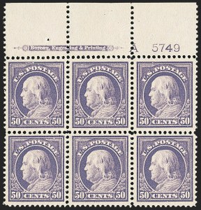 Sale 1172, Lot 719, 1912-14 Washington-Franklin Issue (Scott 405-423)
