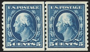 Sale 1172, Lot 753, 1913-15 Washington-Franklin Issues (Scott 447-461)