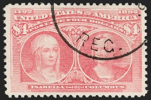 Sale 1174, Lot 101, $1.00-$5.00 1893 Columbian Issue (Scott 241-245)