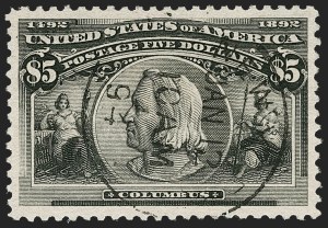 Sale 1174, Lot 104, $1.00-$5.00 1893 Columbian Issue (Scott 241-245)