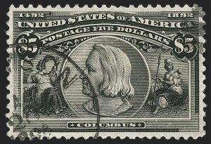 Sale 1174, Lot 105, $1.00-$5.00 1893 Columbian Issue (Scott 241-245)