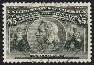 Sale 1174, Lot 106, $1.00-$5.00 1893 Columbian Issue (Scott 241-245)