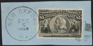 Sale 1174, Lot 108, $1.00-$5.00 1893 Columbian Issue (Scott 241-245)