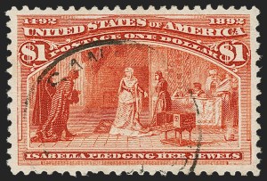 Sale 1174, Lot 87, $1.00-$5.00 1893 Columbian Issue (Scott 241-245)