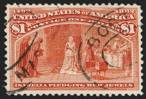 Sale 1174, Lot 91, $1.00-$5.00 1893 Columbian Issue (Scott 241-245)