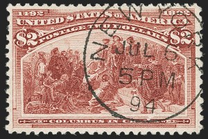 Sale 1174, Lot 96, $1.00-$5.00 1893 Columbian Issue (Scott 241-245)