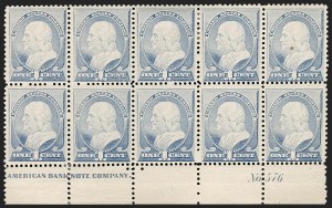Sale 1175, Lot 510, 1870-88 Bank Note Issues (Scott 134-218)