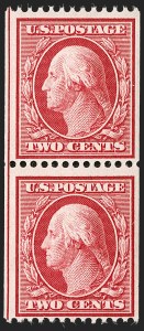 Sale 1175, Lot 625, 1908-10 Washington-Franklin Issues (Scott 331-366), 2c Carmine, Coil (349) Sale 1175, Lot 625, 1908-10 Washington-Franklin Issues (Scott 331-366)