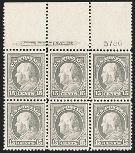 Sale 1175, Lot 667, 1912-14 Washington-Franklin Issue (Scott 405-423)