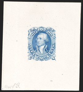 Sale 1179, Lot 2019, Essays, Proofs and Specimens: 1847 thru 1861 Issues