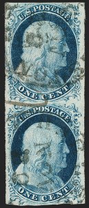 Sale 1179, Lot 2091, 1c-3c 1851-56 Issue (Scott 6-11A)