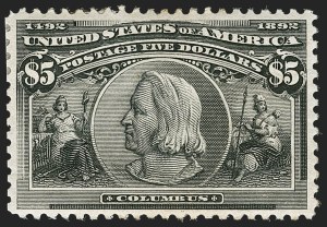 Sale 1179, Lot 2277, $1.00-$5.00 1893 Columbian Issue (Scott 241-245)