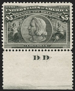Sale 1179, Lot 2279, $1.00-$5.00 1893 Columbian Issue (Scott 241-245)