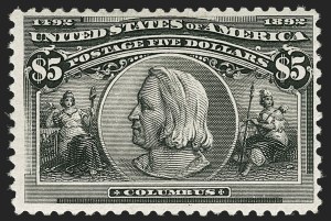 Sale 1179, Lot 2280, $1.00-$5.00 1893 Columbian Issue (Scott 241-245)