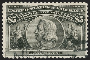 Sale 1179, Lot 2282, $1.00-$5.00 1893 Columbian Issue (Scott 241-245)