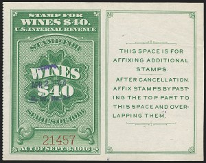 Sale 1179, Lot 2716, Revenues: Wine Stamps, Distilled Spirits