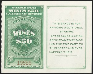 Sale 1179, Lot 2717, Revenues: Wine Stamps, Distilled Spirits