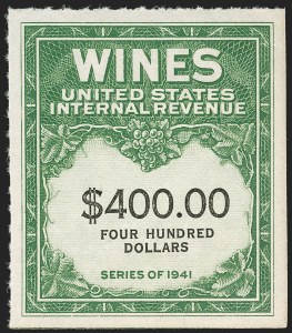 Sale 1179, Lot 2721, Revenues: Wine Stamps, Distilled Spirits
