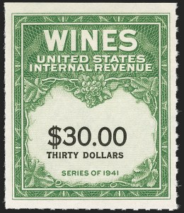 Sale 1179, Lot 2729, Revenues: Wine Stamps, Distilled Spirits