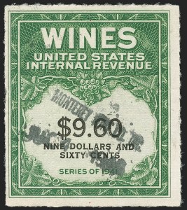 Sale 1179, Lot 2732, Revenues: Wine Stamps, Distilled Spirits