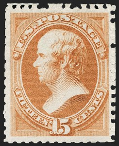 Sale 1187, Lot 274, 1875 Continental Bank Note Co. Hard Paper Special Printing (Scott 167-177)