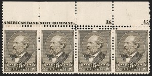 Sale 1187, Lot 314, 1881-83 American Bank Note Co. Issues (Scott 205-211B)