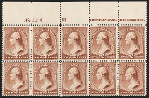 Sale 1187, Lot 322, 1881-83 American Bank Note Co. Issues (Scott 205-211B)