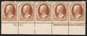 Sale 1187, Lot 334, 1887 American Bank Note Co. Issue (Scott 212-218)